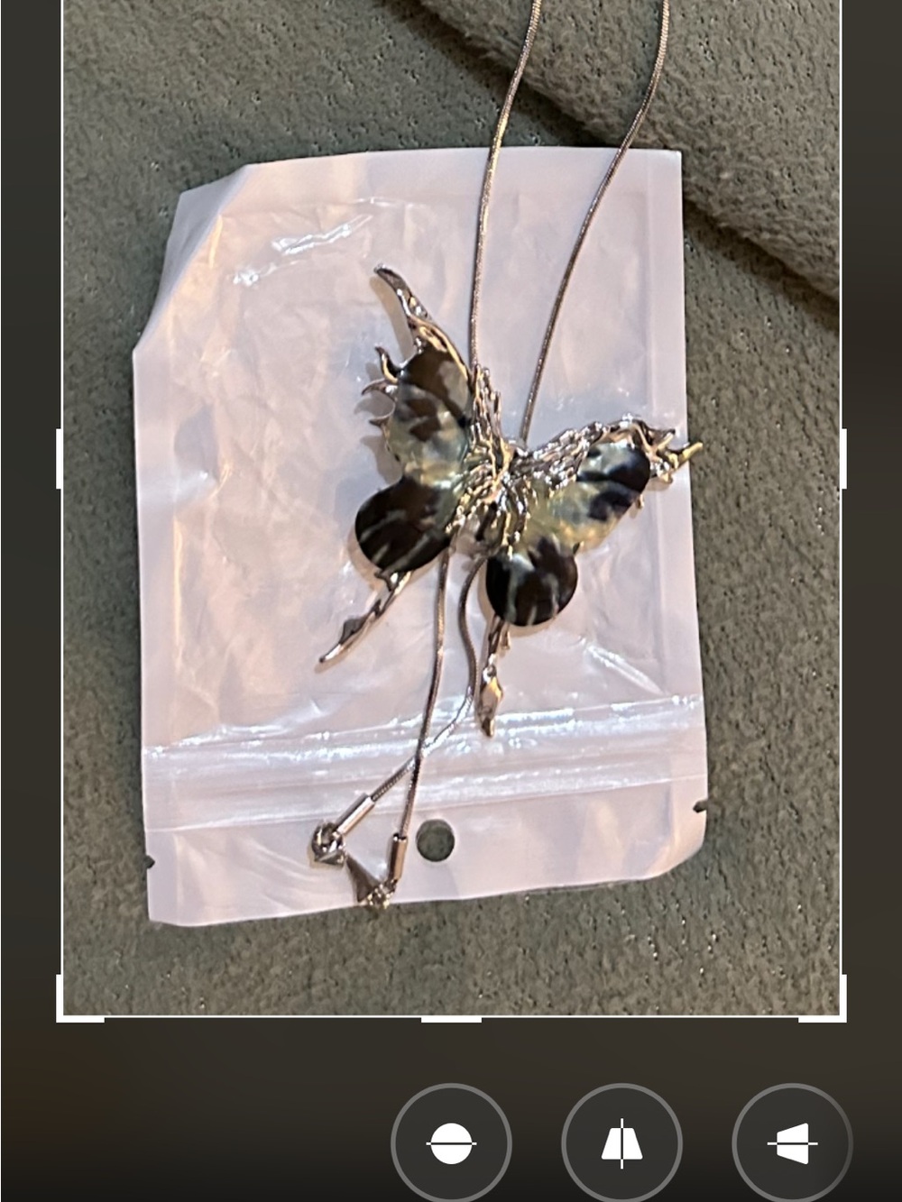 Gold-Tone Butterfly Pendant Necklace for Women